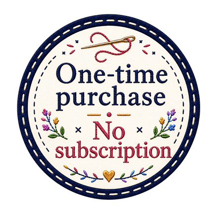 One-time purchase, no subscription